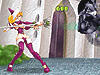 Prevent the witch Sandra from the avalanche of steel balls. Click the left button of your mouse, give the intensity of shot and throw the ball of fire against her enemies.