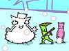 You are a boy with big balls and you want to squash to all the malignant gnomes. Move with the arrow keys to advance and avoid to kill to 3 lilac gnomes or you will lose the game.